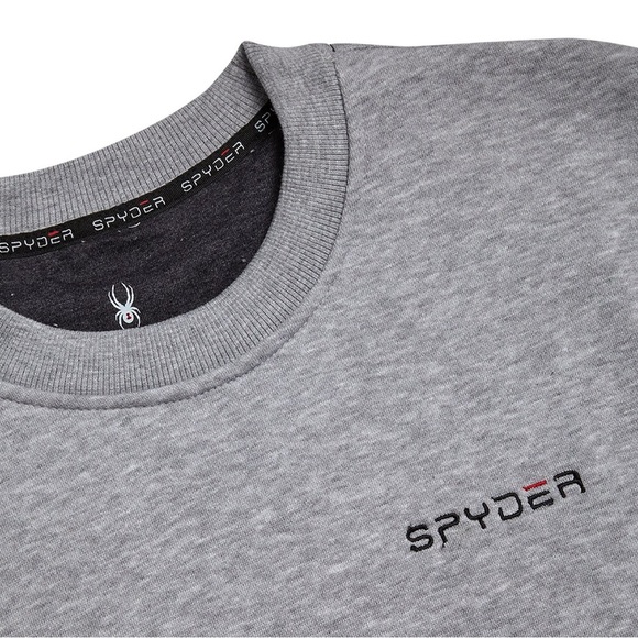 Spyder Men’s Light Grey Fleece Crew Neck Sweatshirt Size XLarge NWT - Picture 3 of 12